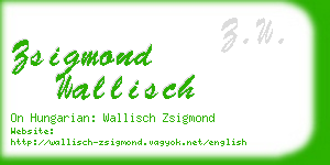 zsigmond wallisch business card